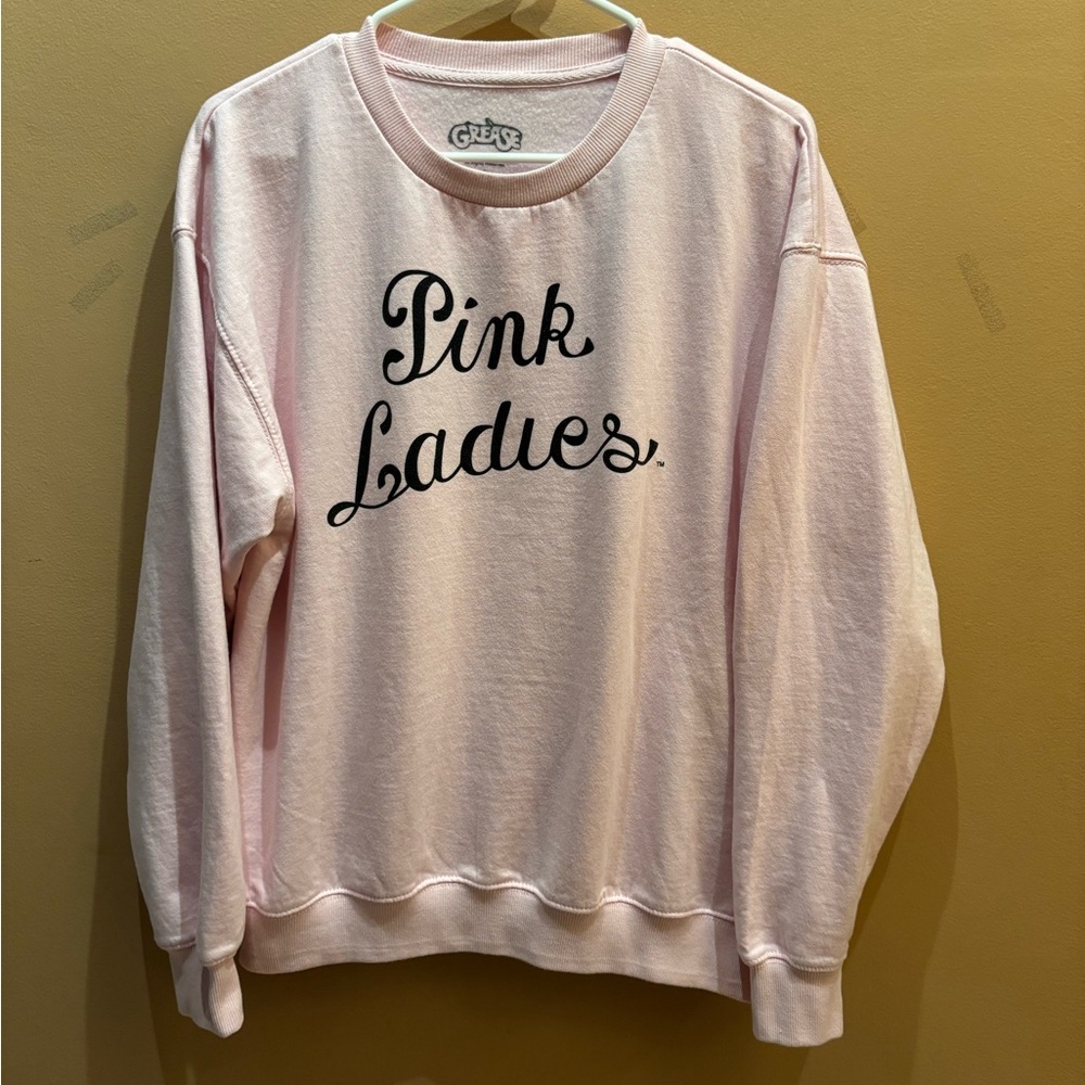 Grease Pink Ladies Crewneck Sweatshirt Size Large
